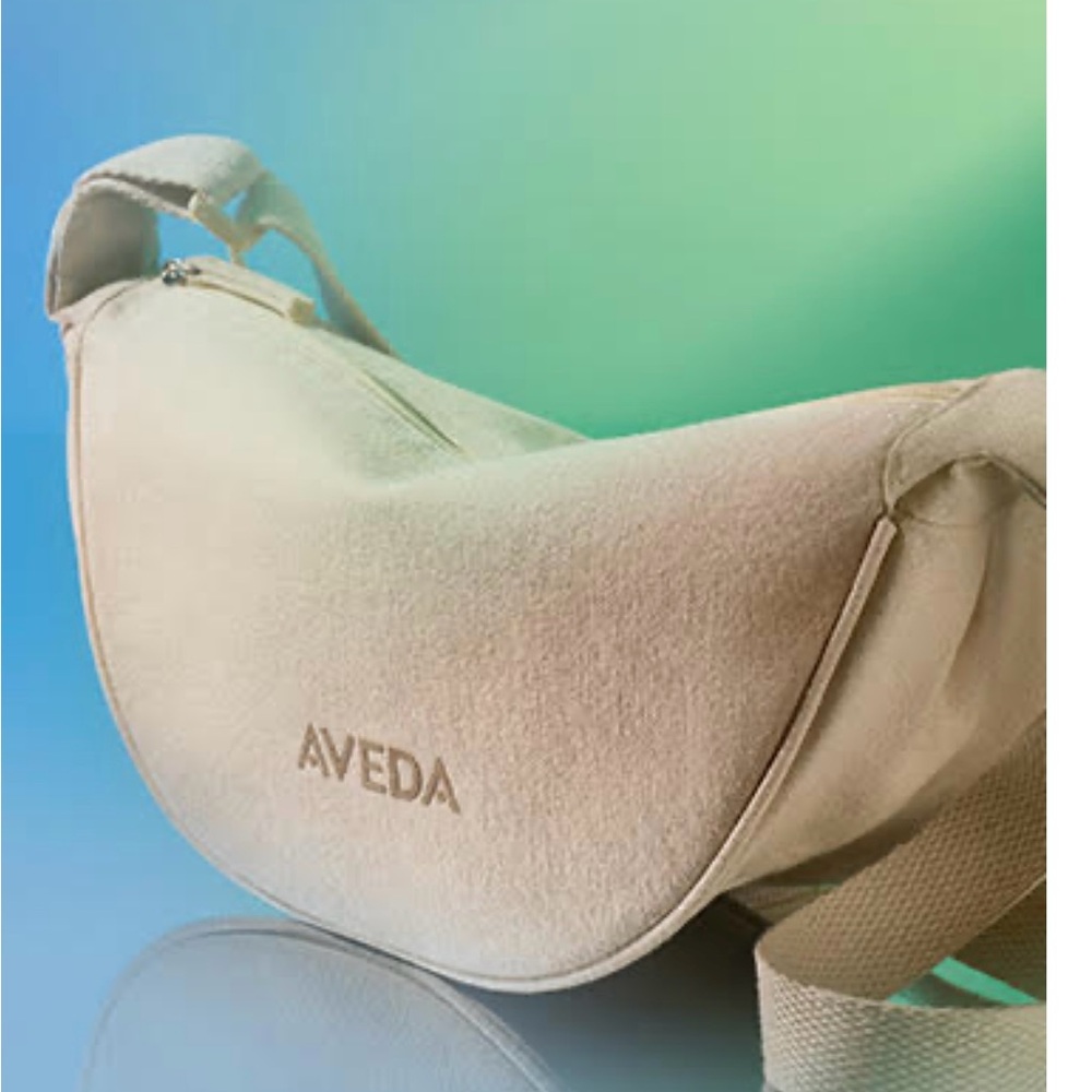 NWT Aveda Beige Cotton Sling Bag Crossbody Bag